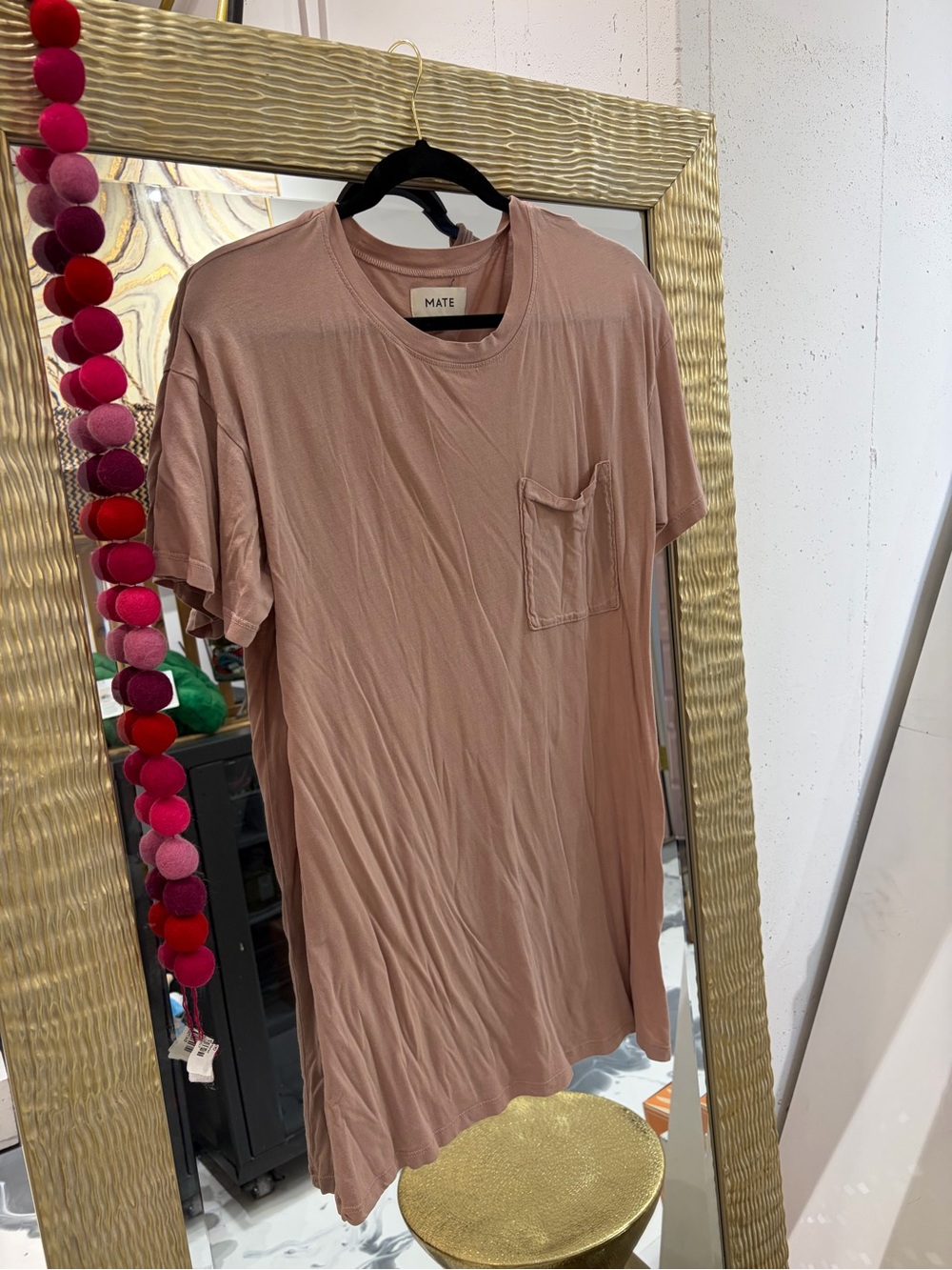MATE the Label Dusty Rose Short Sleeve Pocket Tee
